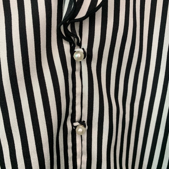 Karl Lagerfeld Striped Top SZ S - Picture 3 of 11